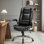  Fauteuil de direction ergonomique à haut dossier en cuir PU Marisol avec accoudoirs réglables