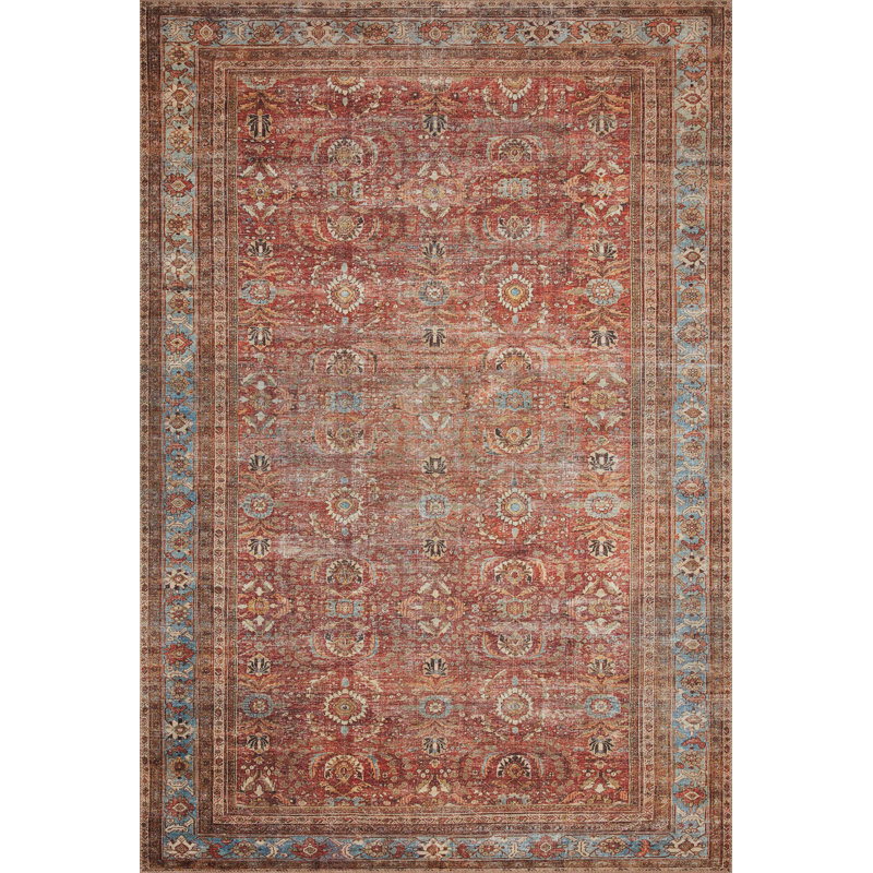 Tapis rouge Annelore, Tapis de couloir 2 pi 6 po x 12 pi