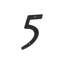 Deltana RNZ4-5 4" Numbers Zinc Die-Cast, Black