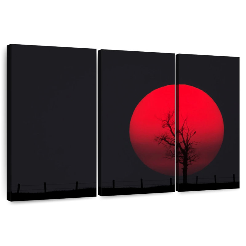 Oberle Red Full Moon, 32" H x 50" W