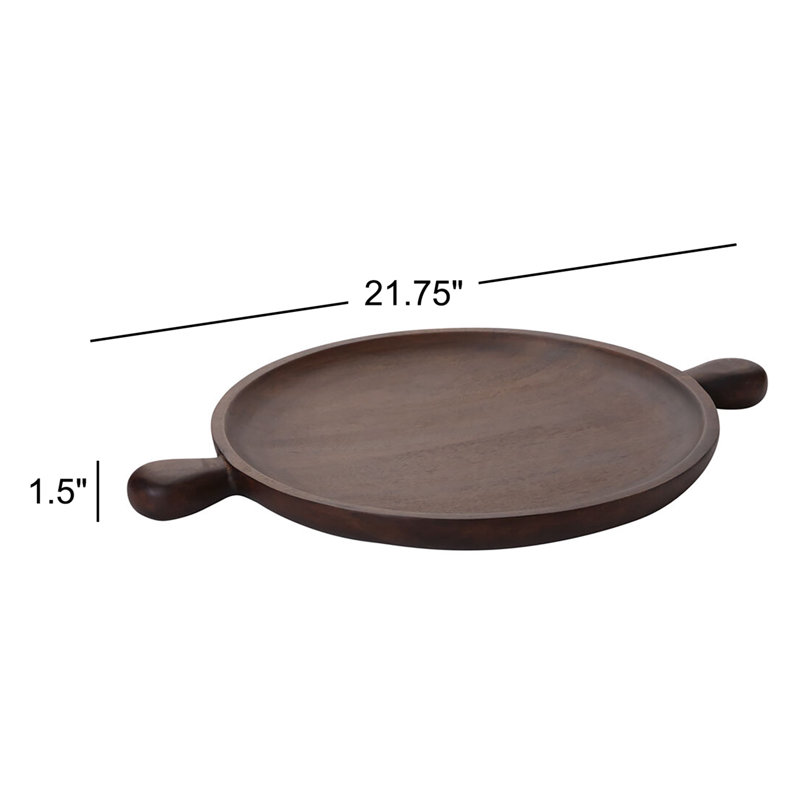 Plateau en bois Zofia, H 1,5 po x l 21,75 po x P 15,75 po