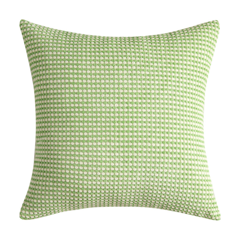 Coussin en velours côtelé deux tons, Vert clair, 18"H x 18"W, Pillow Cover Only - No Insert