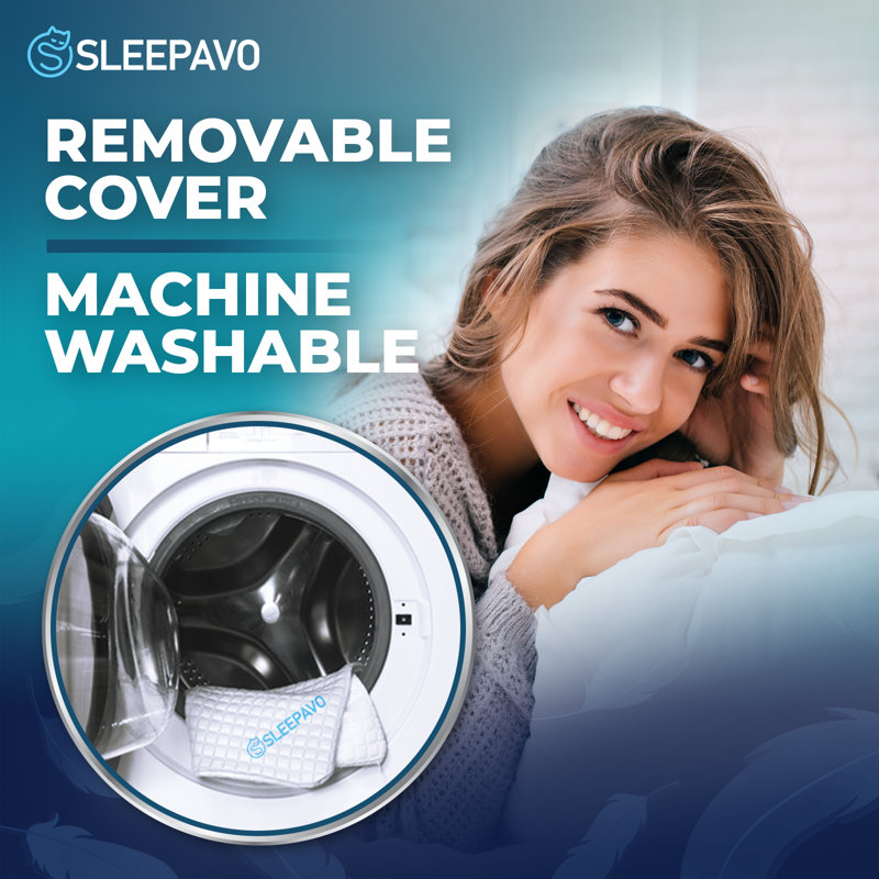 Ensemble de 2 oreillers confortables en mousse viscoélastique déchiquetée Sleepavo