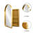24X36 Inch Arched Recessed Medicine Cabinet, Metal Framed Bathroom Wall Cabinet With Mirror And Adjustable Shelves, Wall Mirror With Storage For Bathroom-495325494
