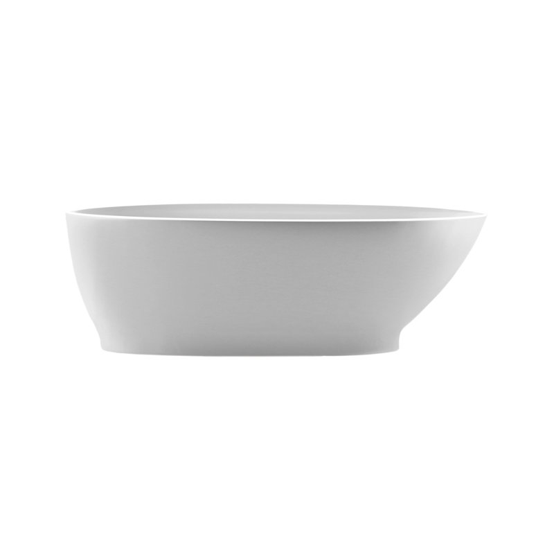 Boutique Lydia Air Bath Tub, Matte White, 21.5" H x 66" L x 32" W