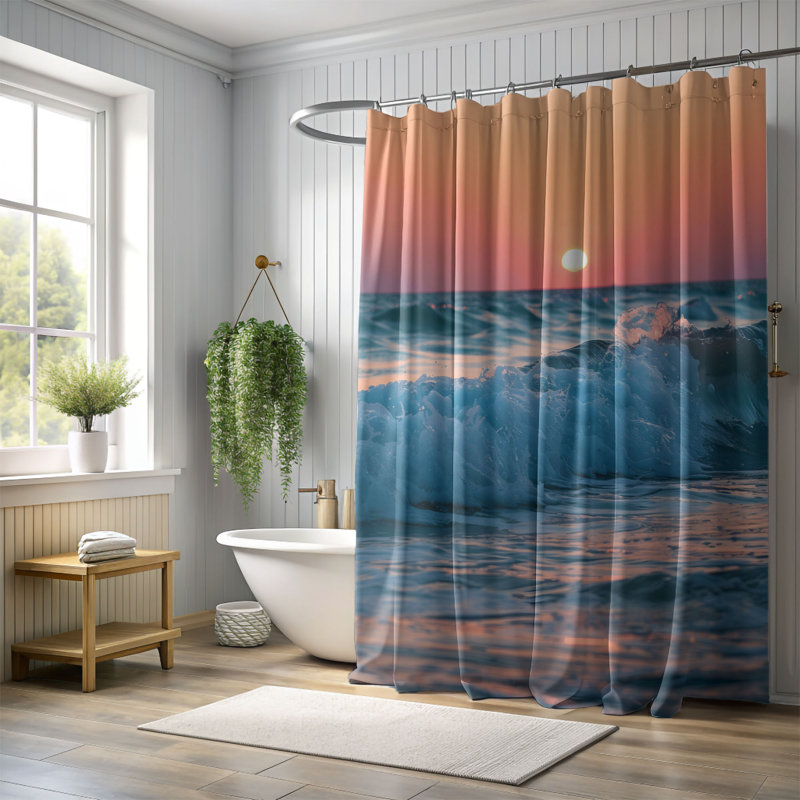 Rideau de douche Ocean Dusk - Premium, H 74 po x l 71 po