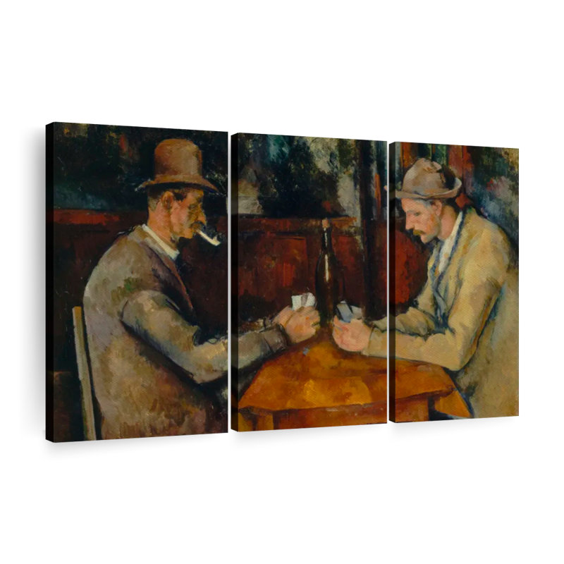 " The Card Players 1890 " on, 28" H x 45" W x 1.25" D