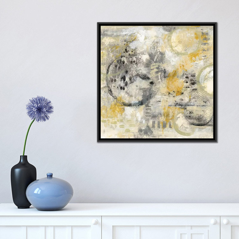 « de dérive », reproduction sur toile, H 18 po x l 18 po x P 1,5 po, Toile avec cadre noir, Pas de tapis