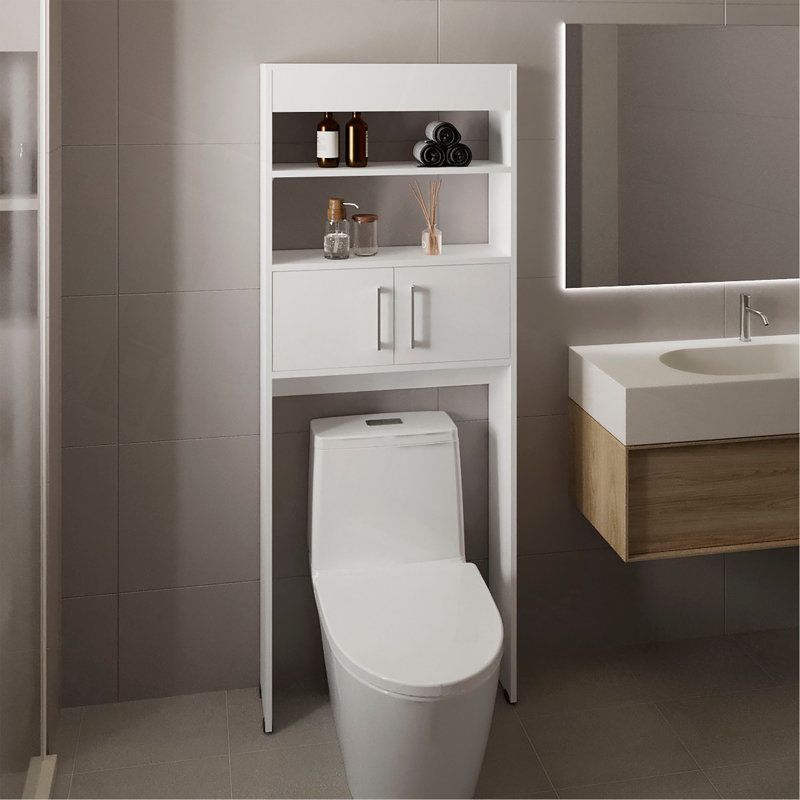 Over The Toilet Cabinet 63" H, Two Shelves, Double Door