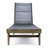 Summerland Outdoor Chaise Lounge - Dark Grey Mesh with Acacia Wood Frame | Patio Furniture