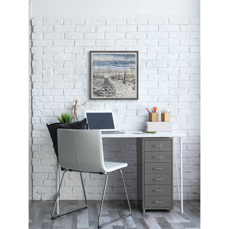 Sandy Pathway - Single Picture Frame Painting, 51 cm H x 51 cm W x 3.81 cm D