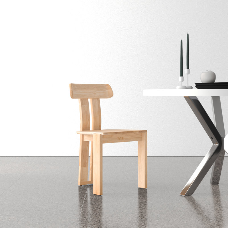 Jahmal 18.3'' H Solid Wood Side Chair, Light Blond
