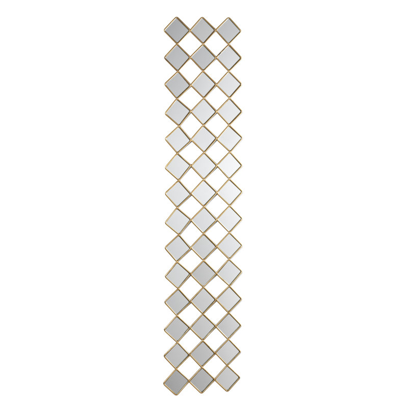 Jemelle Metal Flat Wall Mirror, Gold