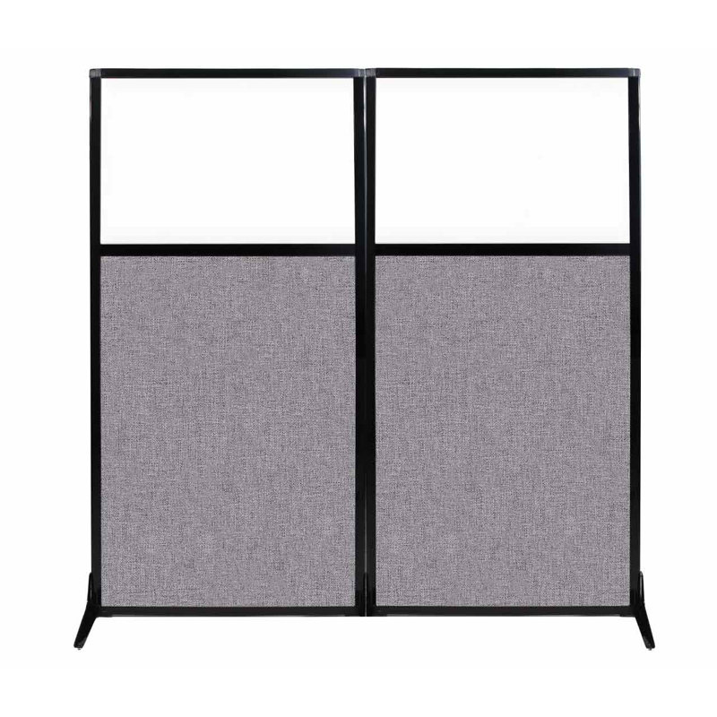 Paravent autoportant, Gris nuageux, H 70 po x l 66 po