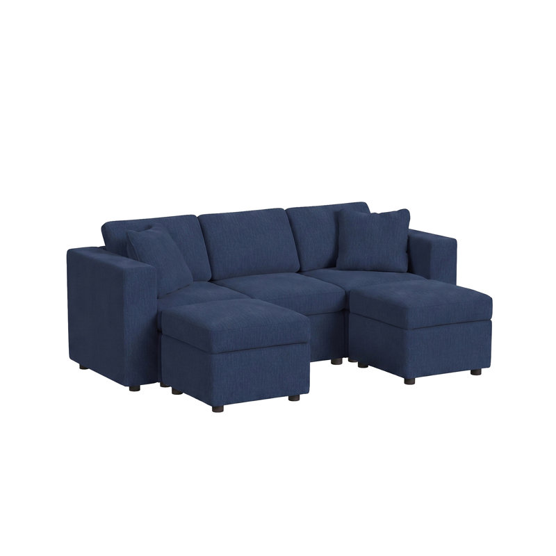 Canapé Lockheart, Polyester bleu