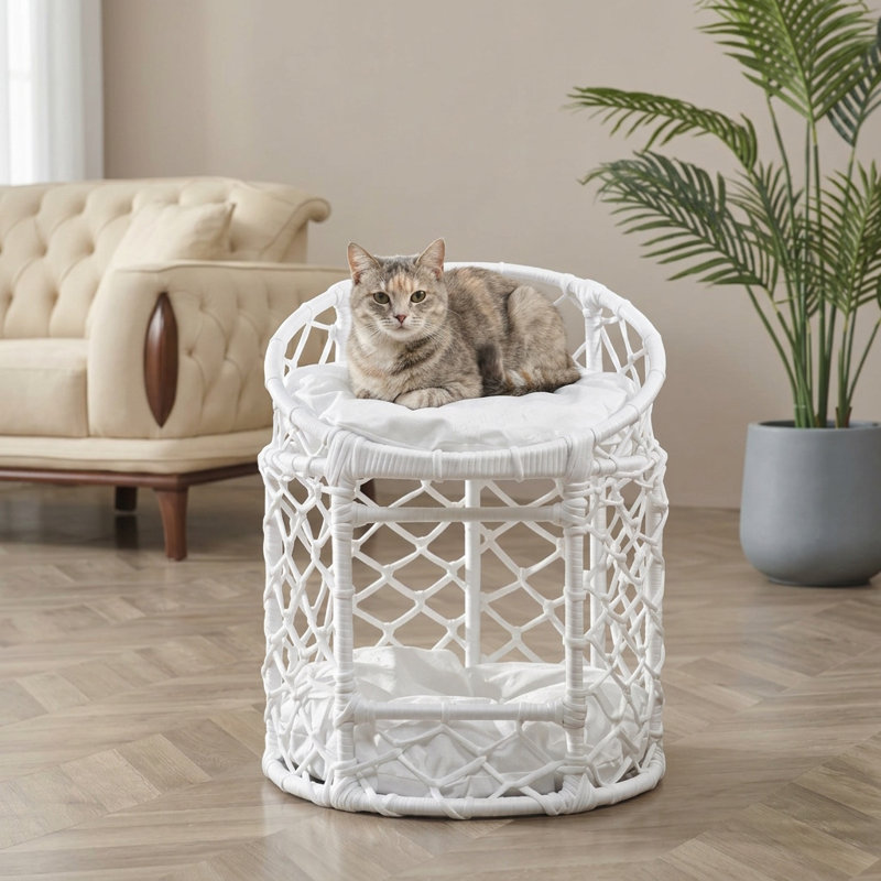 Monse Pet Bed, White