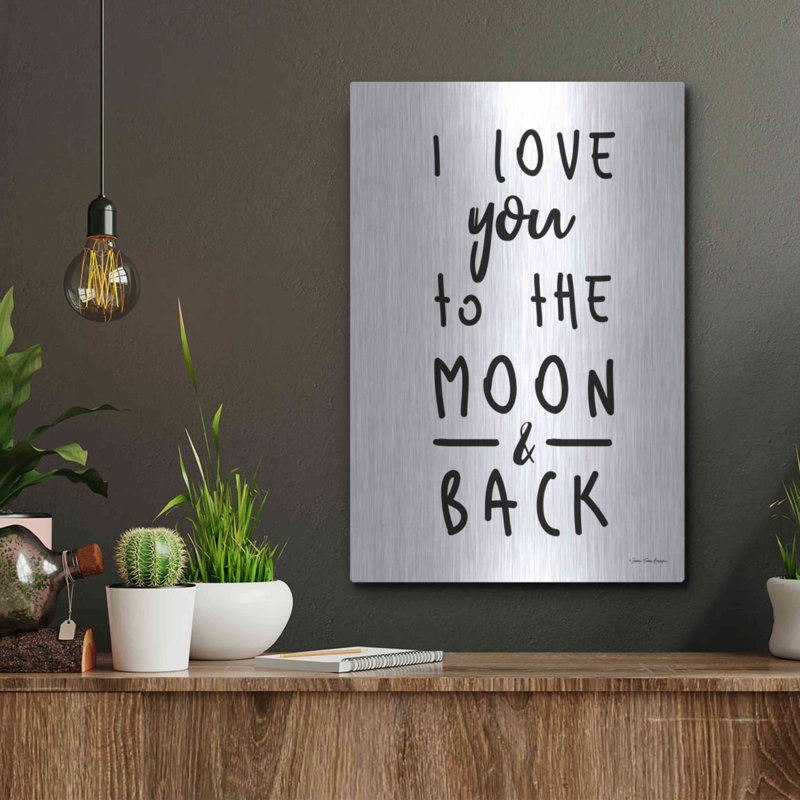«To the Moon» par Seven Trees Design, art mural en métal, H 16 po x l 12 po