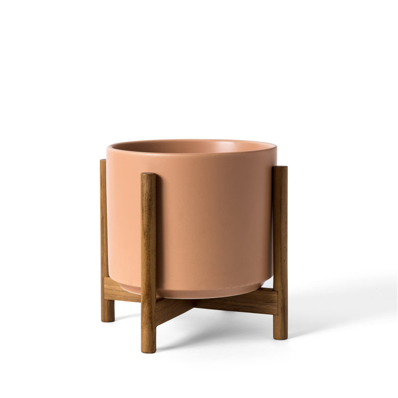 Jardinières en pot, Pêche pêche / teck brun