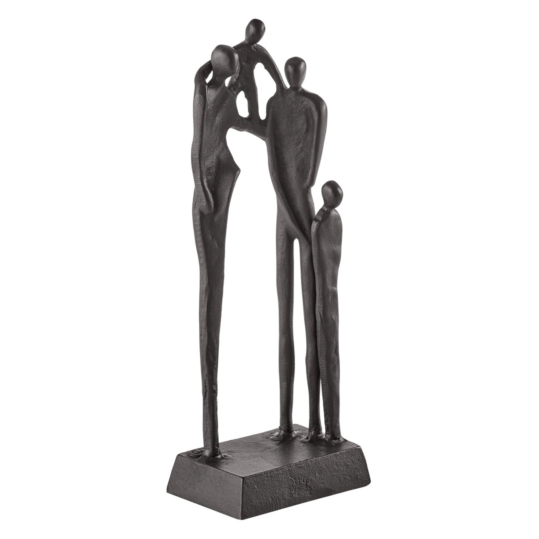 Sarunas Abstract Family of Four Iron Sculpture Winston Porter