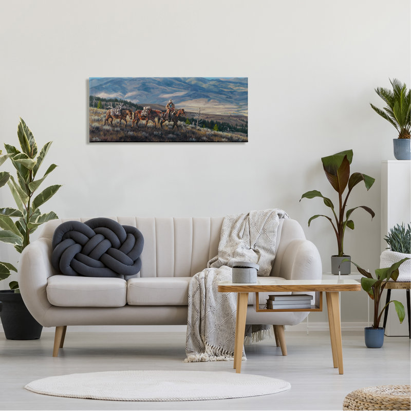 Peinture sur toile Bounteasant Hunt Mountain, H 17 po x l 40 po x P 1,5 po