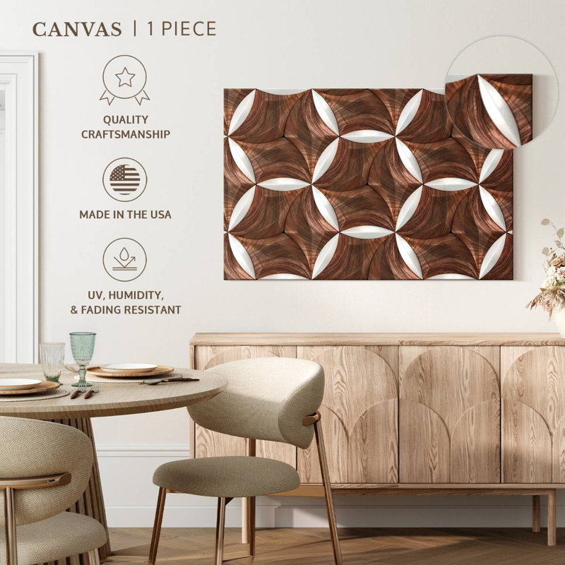 Geometric Hexagonal Tiles, 32" H x 48" W