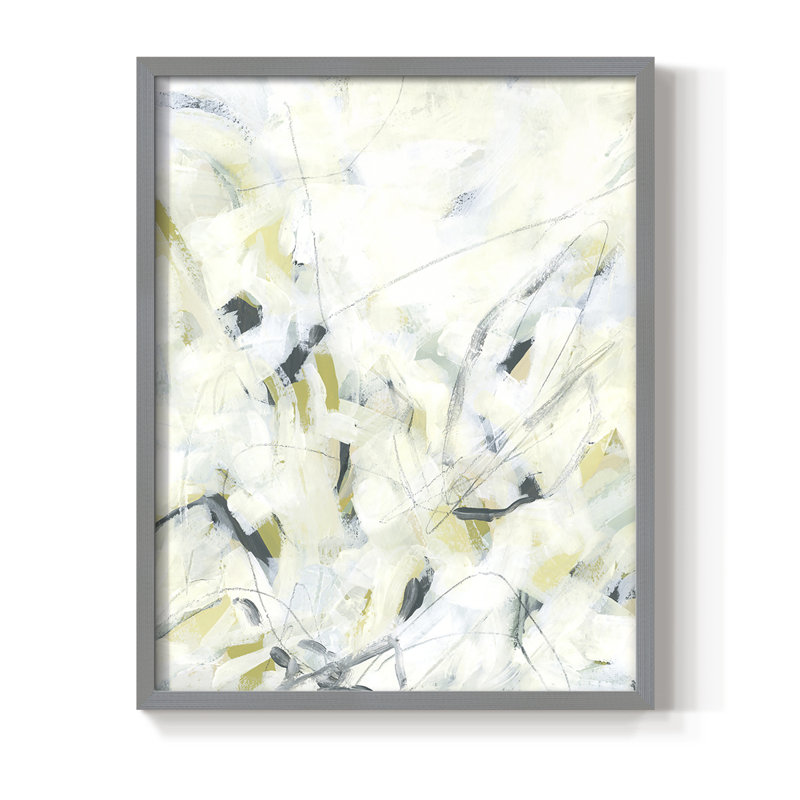 Ice Scribe I, reproduction encadrée - bois massif, Gris, H 10 po x l 8 po