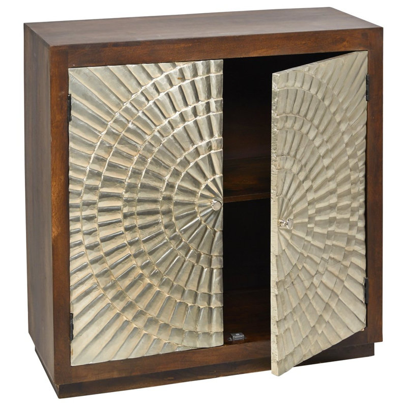 Balhi Solid Wood Accent Cabinet