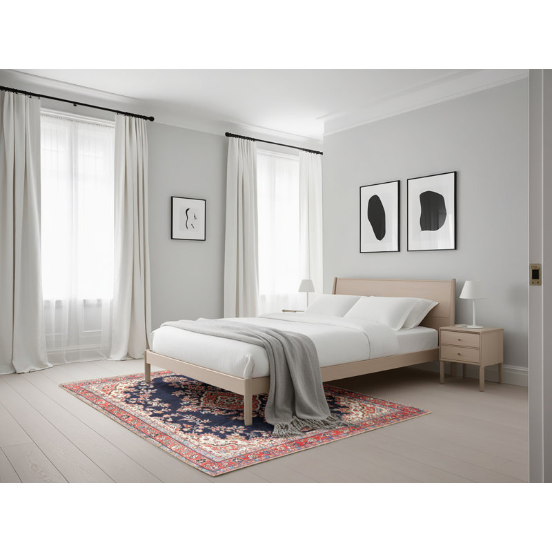 Tapis oriental noir / rouge, Rectangle 5 pi x 7 pi