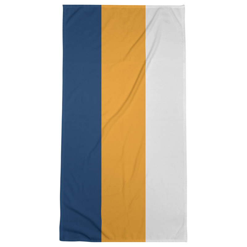 Lightweight Bath Towel, Navy/Gold