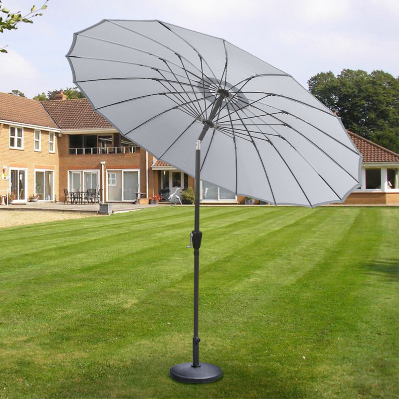 Richey 2.7m Fibreglass Parasol, Grey