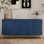 Armoire de rangement multifonctionnelle, buffet à quatre portes avec texture unique, tablettes réglables, idéale pour le bureau, le vestibule et le salon-868126512