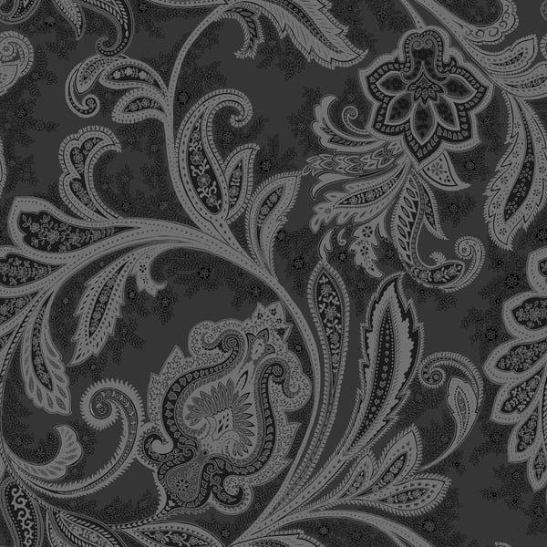 Elegance 10m x 53cm Satin Wallpaper Roll, Dark Grey