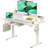 48'' W Tempered Glass Standing Desk with LED  & USB Ports-331682499