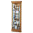 Hammond Golden Oak Corner Curio Cabinet with Lighting