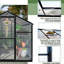 Serre en aluminium d'extérieur - Installation rapide et protection en polycarbonate pour une ventilation sûre des jardins