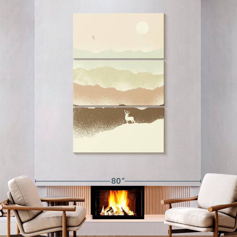 Brampt Quietude Mountainscape, 74" H x 48" W