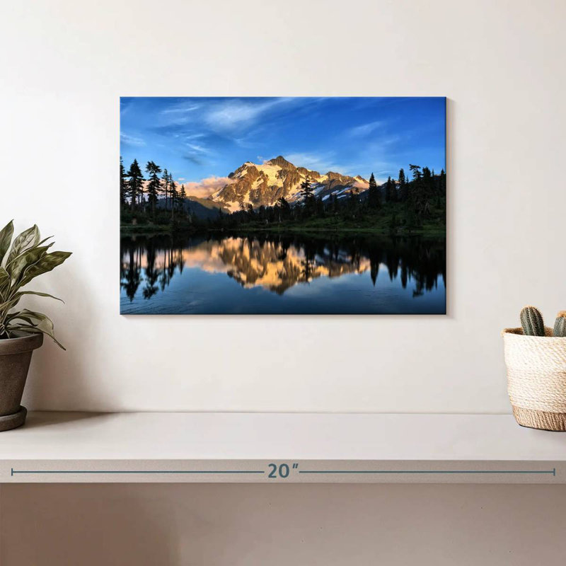 Mont Shuksan sur le lac de l'image, H 8 po x l 12 po