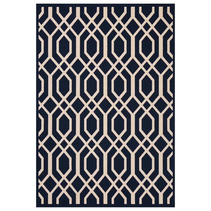 Geometric Indoor / Outdoor Rug, Rectangle 5'3" x 7'3"