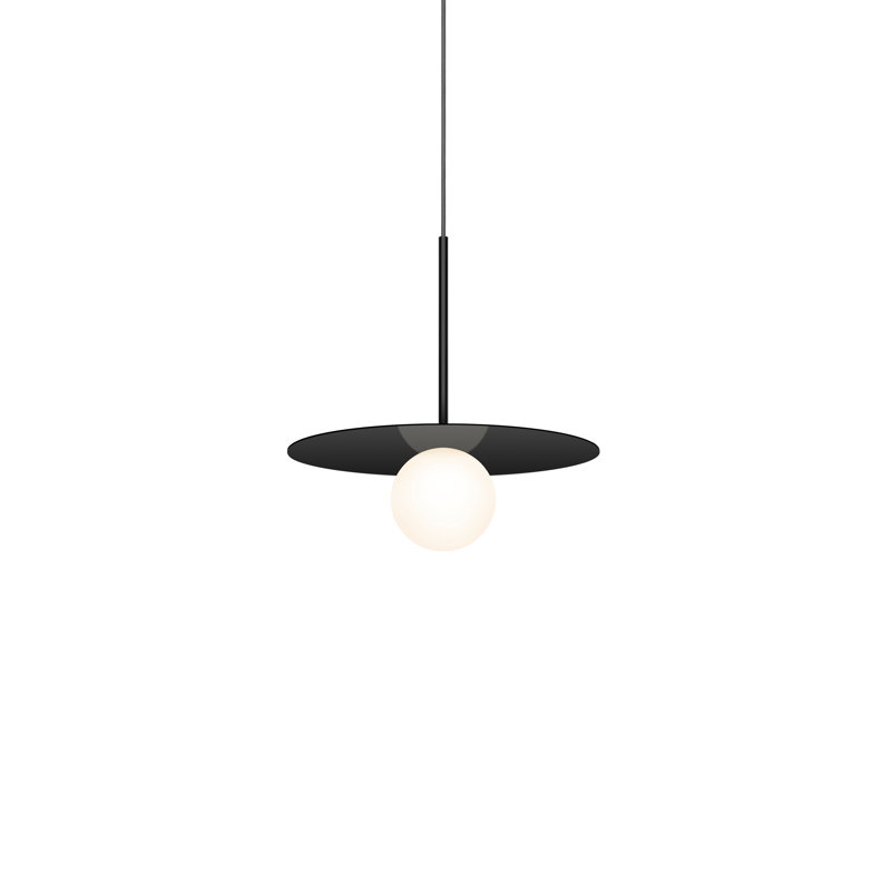 Bola Disc Pendant, 13" H x 12" W x 12" D, Gunmetal
