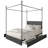 Metal Platform Bed with Storage Drawers In Velvet-865308651-865308649