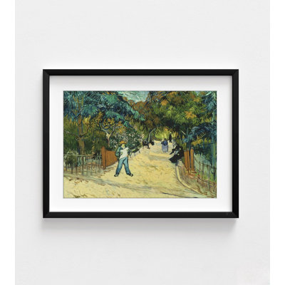 Van Gogh, entrée du parc public à Arles, impression encadrée de Van Gogh, jardin à Arles, peinture à l'huile Van Gogh, art mural encadré