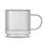 Haven Fluted Stackable Double Wall Glass Mugs