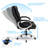 Ergonomic Mesh Commercial Office Chair, Adjustable Staff Chair