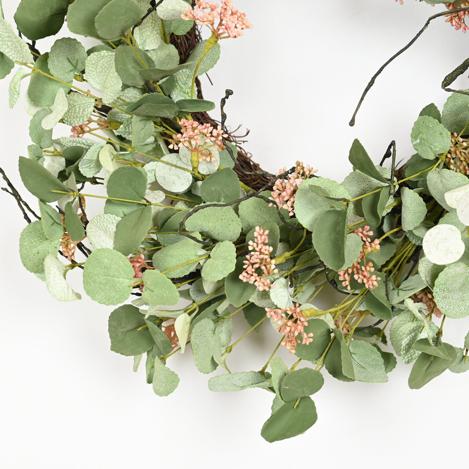 22" Handcrafted Eucalyptus, Berry Wedding Wreath
