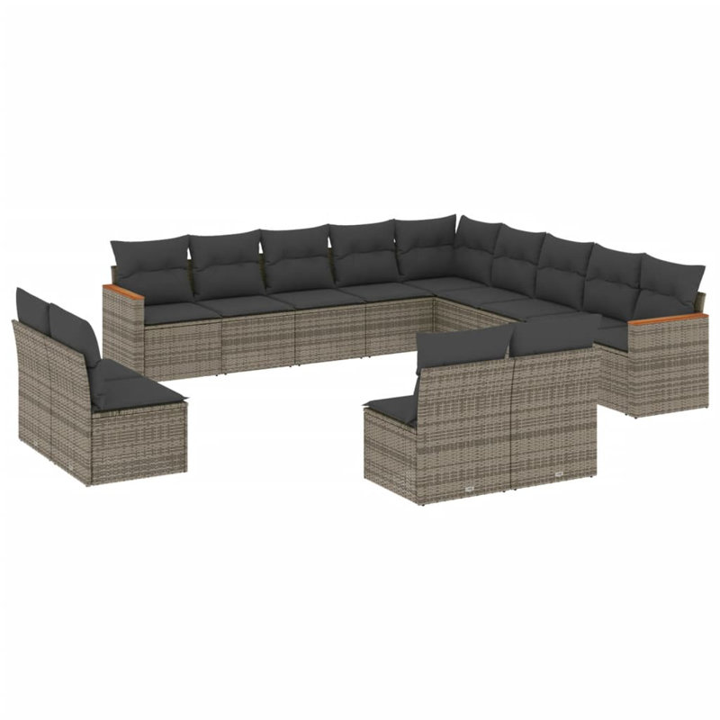 Ensemble de canapé de jardin Vidaxl, foncé