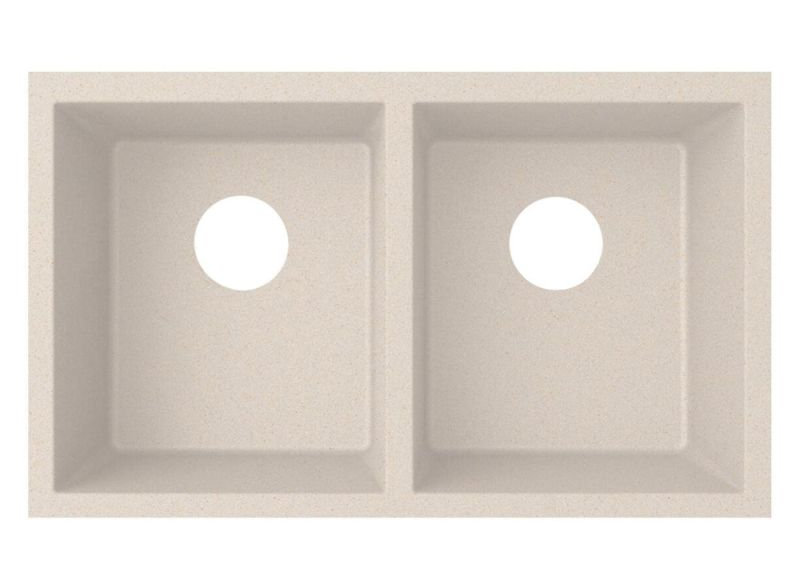 Évier de cuisine à double cuve encastré 33 po x 22 po granite, Granito