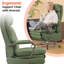 Chaise de bureau en similicuir avec repose-pieds rétractable-1576203721