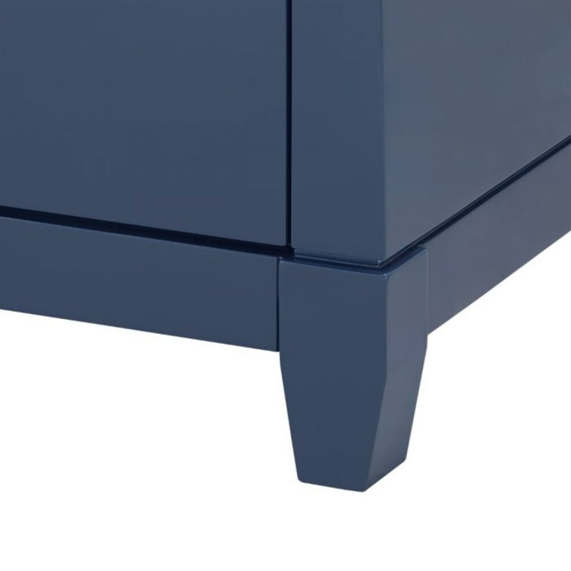 Madison 3 - Drawer Nightstand, Navy Blue Lacquer