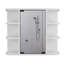 Classy White 2 Bathroom: Meuble-lavabo et miroir intégré avec rangement pour pharmacie avec miroir suffisant