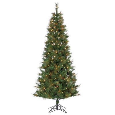 7'6"" H Green Realistic Artificial Pine Christmas Tree with 400 Lights -  The Holiday Aisle®, 15ADE56F49F94E3B8F9F2AF8E8720089